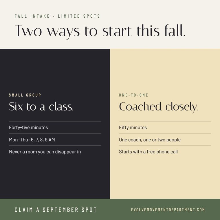 Conversion ad — Two ways to start this fall: small group and one-to-one