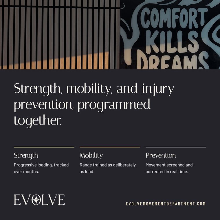Engagement ad — Strength, mobility, and injury prevention, programmed together